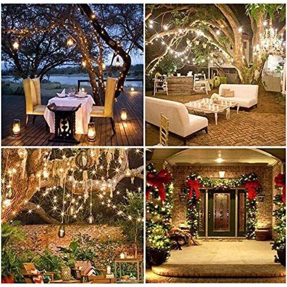 2 Pack 78FT 240 LED 8 Modes Solar String Cooper Wire Fairy Light Outdoor Yard US - Picture 2 of 12